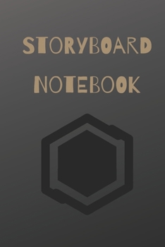 Matte Black Storyboard Notebook: Blank story-board journal for story telling