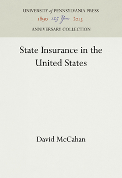 Hardcover State Insurance in the United States Book