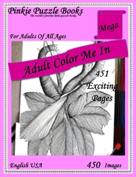 Paperback Adult Color Me In: Mega English USA Book