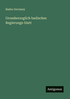 Grossherzoglich badisches Regierungs-blatt