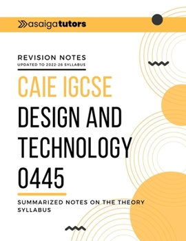 Paperback Design and Technology - Resistant Materials: Student Revision Notes - Cambridge - IGCSE Book