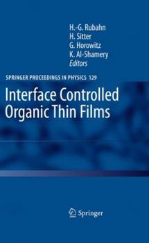 Hardcover Interface Controlled Organic Thin Films Book