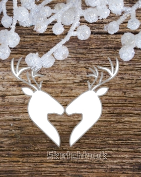 Sketchbook: Notebook Winter/snow/ Deer / fawn/Sketchbook Winter/ Notebook Journal Winter Workbook Diary / Christmas Notebook/ Gift /Composition Blank 8x10 120 pages