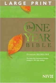 Paperback One Year Premium Slimline Bible-NIV-Large Print [Large Print] Book