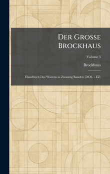 Hardcover Der Grosse Brockhaus: Handbuch Des Wissens in Zwanzig Banden (DOC - EZ) [German] Book