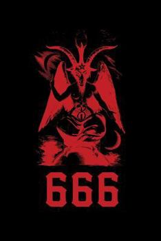 Paperback 666: Baphomet - Blood Red Satanic Sigil - College Ruled Lined Pages Book