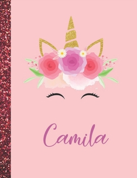 Paperback Camila: Camila Marble Size Unicorn SketchBook Personalized White Paper for Girls and Kids to Drawing and Sketching Doodle Taki Book