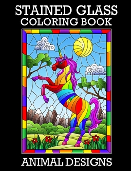 Paperback Stained Glass Coloring Book: Animal Designs Book