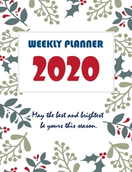 Paperback Weekly Planner 2020: 52-Week Calendar, Christmas Gift Cover Design Book