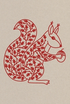 Notes: A Blank Squared Paper Journal with Red Squirrel Papercut Cover Art