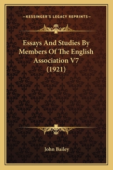 Essays And Studies Vol VII