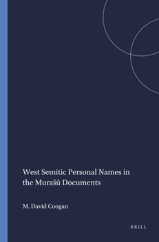Paperback West Semitic Personal Names in the Murasû Documents Book