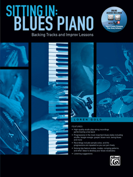 Paperback Sitting in -- Blues Piano: Backing Tracks and Improv Lessons, Book & Online Audio/Software Book