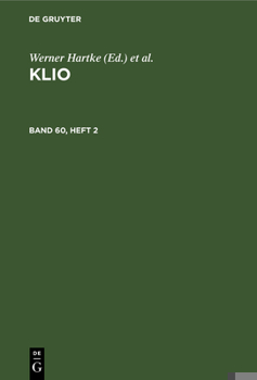 Hardcover Klio. Band 60, Heft 2 [German] Book