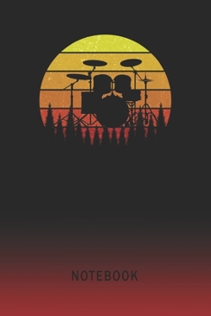 Notebook: Drumkit Blank Wide Ruled Lined Paper Notepad | Writing Pad Journal | Assignments Taking Class Notes Homework Studying Math Science English ... & University Organizer | Student Teacher