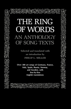 Paperback The Ring of Words: An Anthology of Song Texts Book