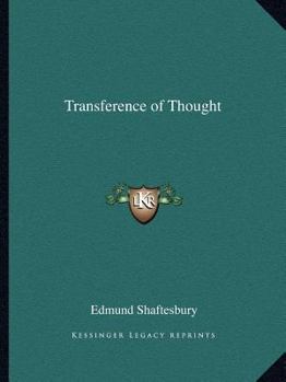 Paperback Transference of Thought Book