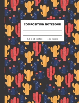 Composition Notebook: Wide Ruled Paper Notebook Journal Cute Wide Blank Lined Workbook for Teens Kids Students Girls for Home School College Writing Notes 8.5 x 11 Inches 110 pages