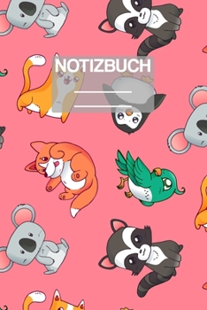 Notizbuch A5 Muster Suesse Tiere Baby Koala Hund Katze Vogel Pinguin: - 111 Seiten - EXTRA Kalender 2020 - Einzigartig - Kariert - Karo - Raster - Geschenk - Geschenkidee