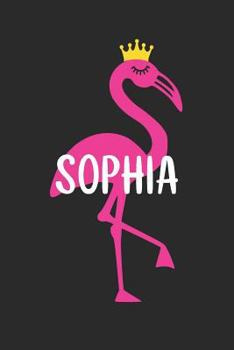 Sophia's Notebook: Personalised Pink Flamingo Composition Notebook 6x9 (A5) 150 Pages College Ruled