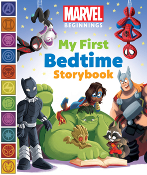 Hardcover Marvel Beginnings: My First Bedtime Storybook Book