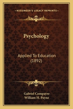 Paperback Psychology: Applied To Education (1892) Book