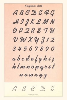 Paperback Vintage Journal Font Sample Chart, Kaufmann Bold Book