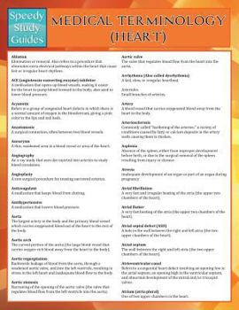 Paperback Medical Terminology: Heart (Speedy Study Guides) Book
