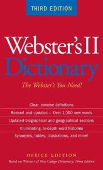 Paperback Webster's II Dictionary Book