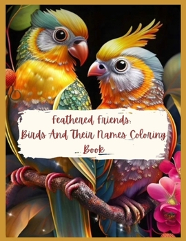 Paperback Feathered Friends: Birds And Their Names Coloring Book