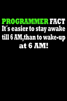 Paperback Programmer Notebook: Programmer Notebook Never Wake Up Book