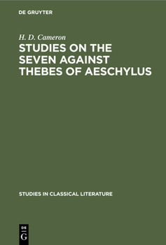 Hardcover Studies on the Seven Against Thebes of Aeschylus Book