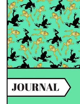 Paperback Journal: Beautiful Oriental Style Frog Pattern Print Novelty Gift: Frog Journal for Adults, Men and Women Book