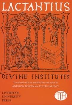 Paperback Lactantius: Divine Institutes Book