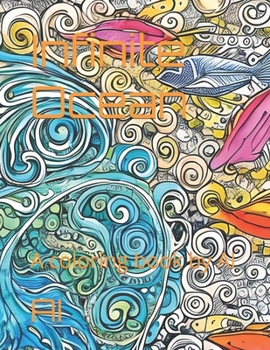 Paperback Infinite Ocean: A coloring book by AI Book