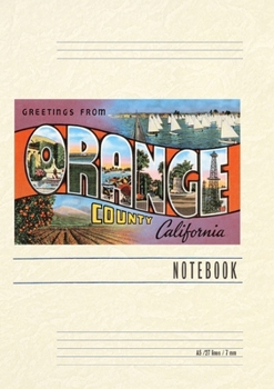 Paperback Vintage Lined Notebook Greetings from Orange County, California Book
