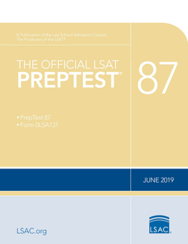 Paperback The Official LSAT Preptest 87: (june 2019 Lsat) Book