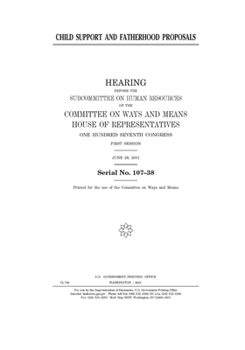 Paperback Child support and fatherhood proposals Book