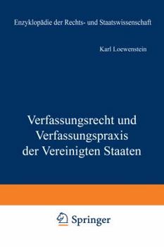 Paperback Verfassungsrecht Und Verfassungspraxis Der Vereinigten Staaten [German] Book