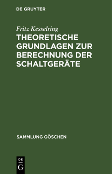 Hardcover Theoretische Grundlagen Zur Berechnung Der Schaltgeräte [German] Book