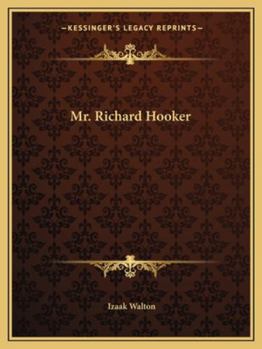 Paperback Mr. Richard Hooker Book