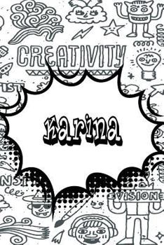 Karina: Personalized Doodle Isometric Dot Paper Notebook Featuring 120 Pages 6x9