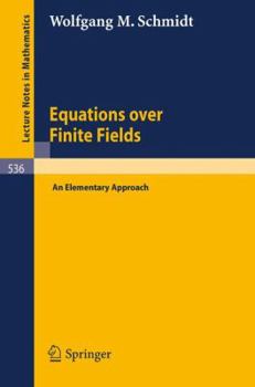 Paperback Equations Over Finite Fields: An Elementary Approach Book