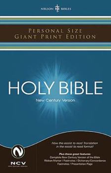 Bonded Leather Personal Size Giant Print Bible-NCV [Large Print] Book