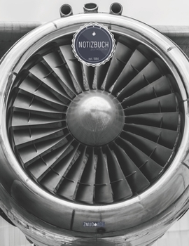 ZMUDACE Notizbuch Punktraster: in DIN A4 Softcover ZP104 Flugzeug Turbine 156 leere gepunktete Seiten mit pers�nlichem Register + Seitenzahlen Zeichenbuch, Skizzenbuch, Dot Grid Notebook, Malbuch, Not