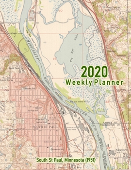 2020 Weekly Planner: South St Paul, Minnesota (1951): Vintage Topo Map Cover