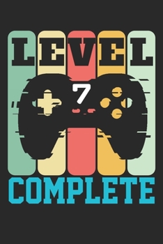 Level 7 complete: funny retro vintage 7th Gamer Birthday Gift notebook / journal gaming lovers gift