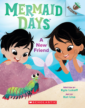 Paperback A New Friend: An Acorn Book (Mermaid Days #3) Book