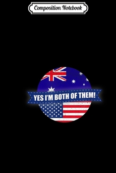 Paperback Composition Notebook: Australia USA Flag Australian American Journal/Notebook Blank Lined Ruled 6x9 100 Pages Book