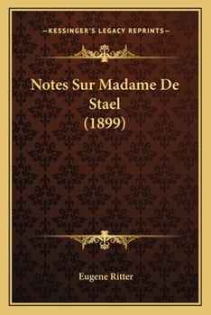 Paperback Notes Sur Madame De Stael (1899) [French] Book